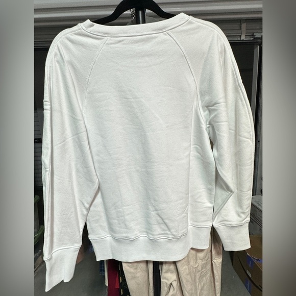 Thakoon | WHITE Balloon Sleeve Cotton Sweatshirt - Picture 3 of 4